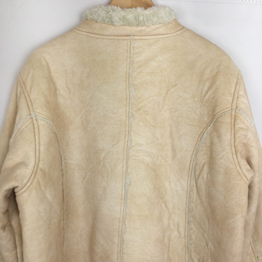 Cabela's Women’s Shearling Coat Faux Suede Fur Winter Jacket Tan Size XL - Picture 7 of 10